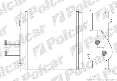 Радиатор пічки Fiat Punto 1.2-1.7 94-00 Polcar 3017N8-1 (фото 1)
