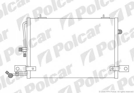 Радиатор кондиціонера Audi 100, A6 90- Polcar 1326K8C1S (фото 1)