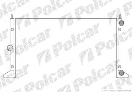 Радиатор основний VW Sharan 1.9TDI 96- Polcar 324008A3 (фото 1)