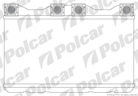 Радиатор опалювання салону BMW 7(E38) Polcar 2022N8-1 (фото 1)