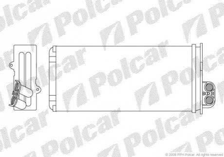 Радиатор пічки Renault Master 10/97- Polcar 6041N8-1 (фото 1)