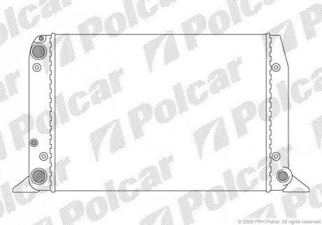Радиатор охолодження Audi 80 1.6 87- Polcar 130708-1 (фото 1)
