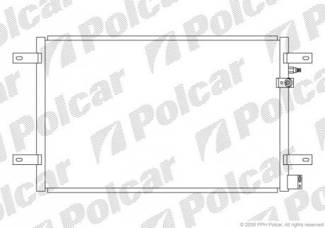 Радиатор кондиціонера Audi A4A6 04- Polcar 1338K8C1 (фото 1)