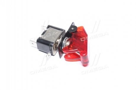 Тумблер 2 - х позиц. 2 контакту з підсвічуванням красный з кришкою DECARO DEC.2.2.T1 RD