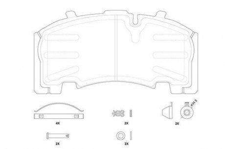 Фото колодки гальмівні(комплект на вісь) Jurid 2926405390 Колодки гальмівні(комплект на вісь) Jurid 2926405390