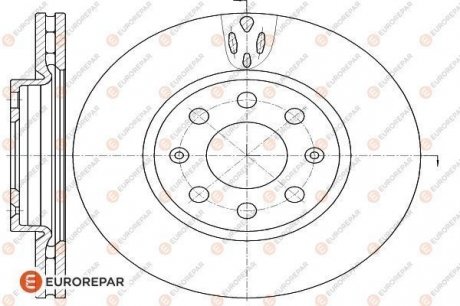 ДИСК ГАЛЬМ?ВНИЙ К-КТ EUROREPAR 1618866180 (фото 1)