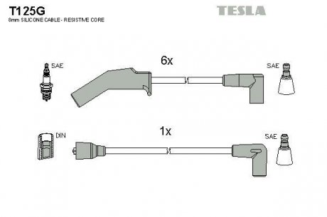 Провод высокого напряжения Tesla T125G (фото 1)