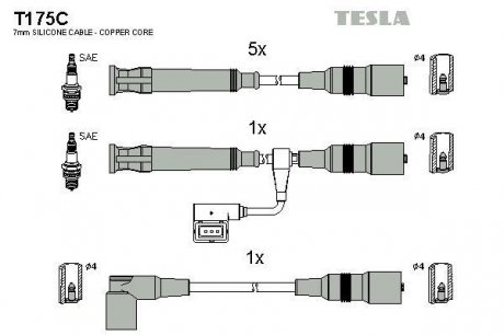 Провод высокого напряжения Tesla T175C (фото 1)