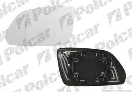 Стекло дзеркала ліве Skoda Octavia 04- /VW Polo 05- Polcar 6922546E (фото 1)