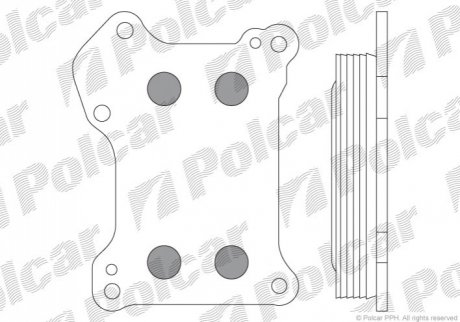 Масляний радиатор Fiat Doblo 1.3 d 04-06 Polcar 5556L8-1 (фото 1)