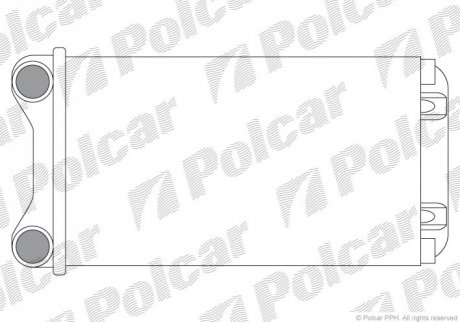 Радиатор пічки Audi A4 01- Polcar 1325N8A1 (фото 1)