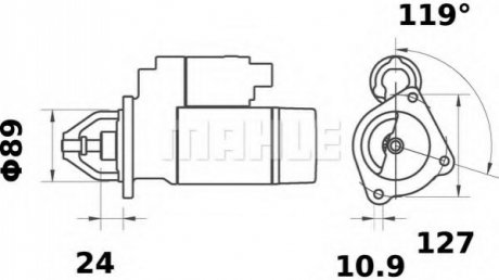 Стартер Jcb Mahle MS 5 (фото 1)