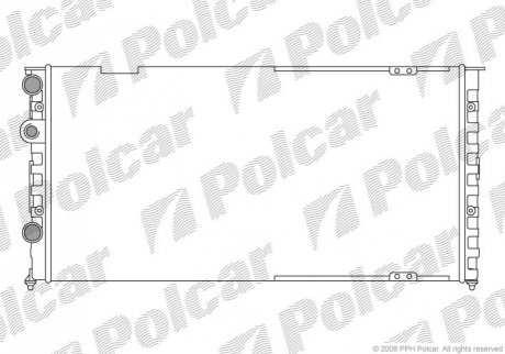 Радиатор охолоджування (+AC) VW Passat 1.6D-2.8 02.88-05.97 Polcar 954608-5 (фото 1)