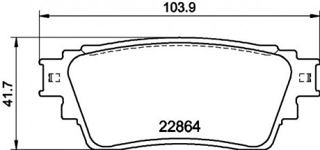 Колодки тормозные дисковые задні Mitsubishi Eclipse Cross (17-) NISSHINBO NP3056 (фото 1)