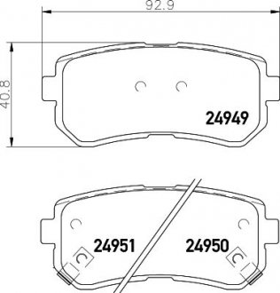 Гальмівні колодки HYUNDAI//KIA i20 \'\'R \'\'05>> NISSHINBO NP6117 (фото 1)