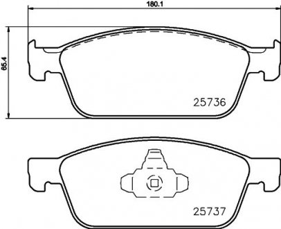 Колодки тормозные дисковые передні Strong Ceramic Ford Kuga II (12-), Ford Focu NISSHINBO NP5074SC (фото 1)