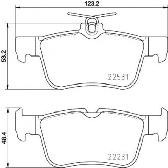 Колодки тормозные дисковые задні Ford Kuga (12-)/Mondeo (14-)/Ford Edge (15-) (NISSHINBO NP5081 (фото 1)