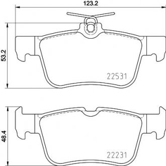 Колодки тормозные дисковые задние Ford Kuga (12-)/Mondeo (14-)/Ford Edge (15-) (NISSHINBO NP5081 (фото 1)