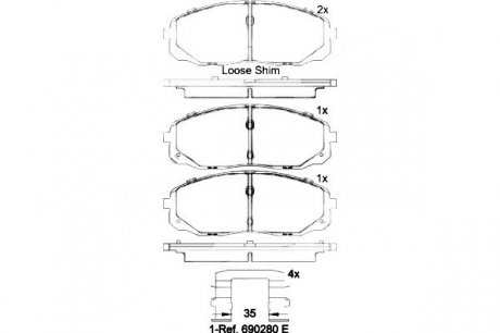 Гальмівні колодки дискові BREMBO P30 095 (фото 1)