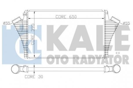 KALE OPEL інтеркулер Signum,Vectra C,Saab 9-3,Cadillac BLS 2.0 16V Turbo/2.2DTI 16V 02- KALE OTO RADYATOR 346000 (фото 1)