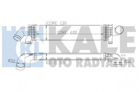 KALE FORD Інтеркулер C-Max,Focus II,III,Kuga I,II,Mondeo IV,S-Max 1.6/2.0TDCi 04- KALE OTO RADYATOR 346900 (фото 1)