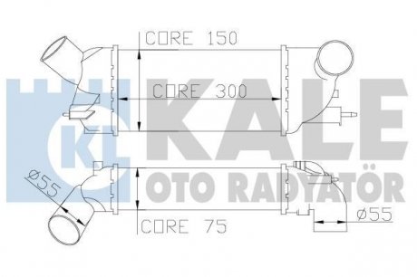 KALE CITROEN Інтеркулер C5 III,Peugeot 407 1.6/2.0HDI 08- KALE OTO RADYATOR 343900 (фото 1)