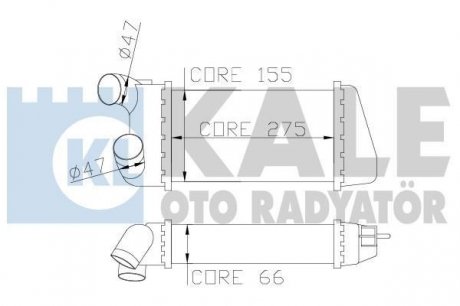 KALE CITROEN Інтеркулер C2/3,Peugeot 1007 1.4HDI KALE OTO RADYATOR 344100 (фото 1)