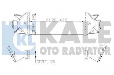 KALE FIAT Интеркулер Daily III,IV 2.3/3.0d 06- KALE OTO RADYATOR 347200 (фото 1)