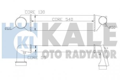 KALE BMW Інтеркулер 3 E46 318d/330xd 00- KALE OTO RADYATOR 343300 (фото 1)