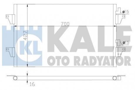 KALE RENAULT Радиатор кондиционера Espace IV,Laguna II 01- KALE OTO RADYATOR 342590 (фото 1)