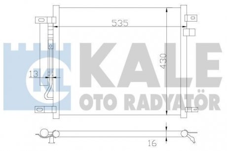 Радиатор кондиционера Chevrolet Aveo, Kalos KALE OTO RADYATOR 385200 (фото 1)