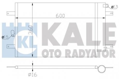 KALE VW Радіатор кондиционера Sharan,Ford Galaxy,Seat 00- KALE OTO RADYATOR 375900 (фото 1)