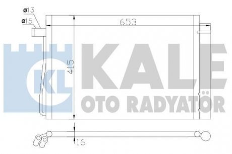 KALE BMW Радиатор кондиционера 5 E60,6,7 E65 01- KALE OTO RADYATOR 343060 (фото 1)