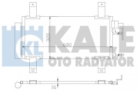 KALE MAZDA Радіатор кондиционера Mazda 6 02- KALE OTO RADYATOR 392100 (фото 1)