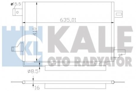 KALE DB Радіатор кондиционера W169 04- KALE OTO RADYATOR 387900 (фото 1)