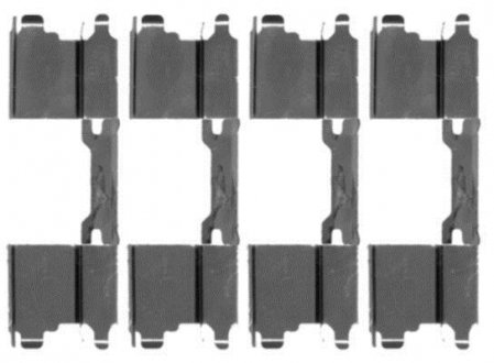 Ремкомплект гальмівних колодок HELLA PAGID 8DZ355203501 (фото 1)