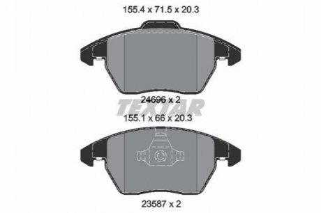 Гальмівні колодки дискові TEXTAR 2469601 (фото 1)