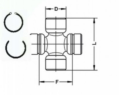 Хрестовина GKN/Spidan U 109 (фото 1)