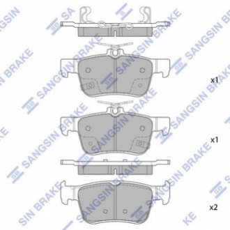 Кт. Гальмівні колодки дискові Sangsin SP4127 (фото 1)