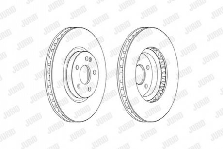 Гальмівний диск передній Mercedes Vito W447 Jurid 569261J (фото 1)