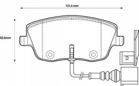 Гальмівні колодки передние VW POLO SKODA FABIA/ROOMSTER SEAT CORDOBA/IBIZA Jurid 573101J (фото 1)