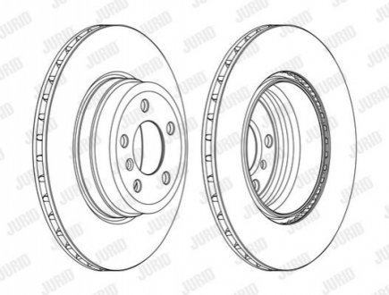 Гальмівний диск задній BMW X5 (E70) / X6 (E71,E72,F16,F86) Jurid 562523JC1 (фото 1)