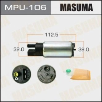 Бензонасос електричний (+сеточка) Mazda/ Mitsubishi/ Nissan/ Suzuki/ Toyota (M Masuma MPU106 (фото 1)