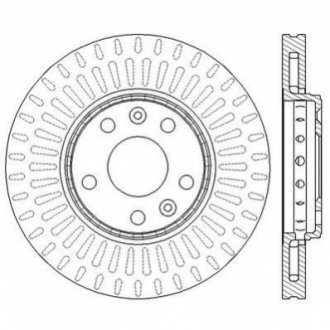 Гальмівний диск передній RENAULT FLUENCE/GRAND SCÉNIC/LAGUNA/LATITUDE/MEGANE Jurid 562595JC (фото 1)