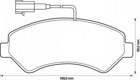 Гальмівні колодки передні Citroen Jumper / Fiat Ducato / Peugeot Boxer Jurid 573261J (фото 1)