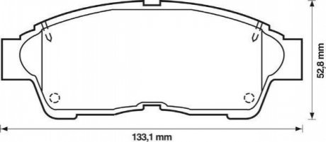 Гальмівні колодки передние Toyota Camry, Carina, Corolla, Picnic, RAV4 Jurid 572333J (фото 1)