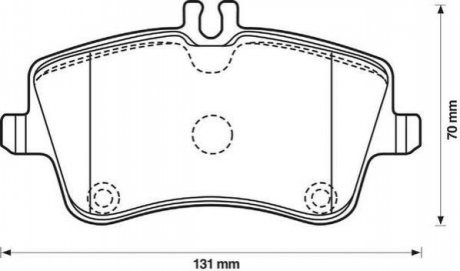 Гальмівні колодки передние Mercedes C-CLASS/ CLC-CLASS/ CLK/ SLK Jurid 571986J (фото 1)