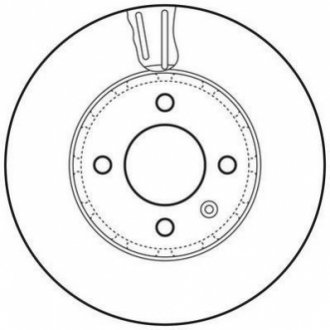 Гальмівний диск передній VW Up! / Skoda Citigo / Seat Mii Jurid 562727JC (фото 1)