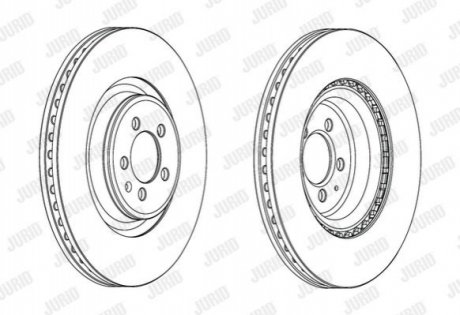 Гальмівний диск передній Audi A4, A5, A6, A7, Q5 Jurid 562661JC1 (фото 1)