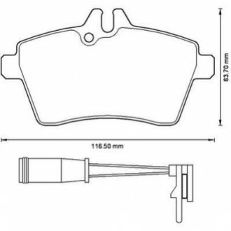 Гальмівні колодки передние Mercedes A /B Jurid 573265J (фото 1)